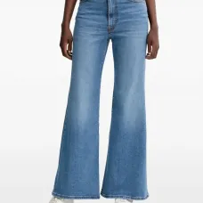 Джинсы клёш с высокой посадкой