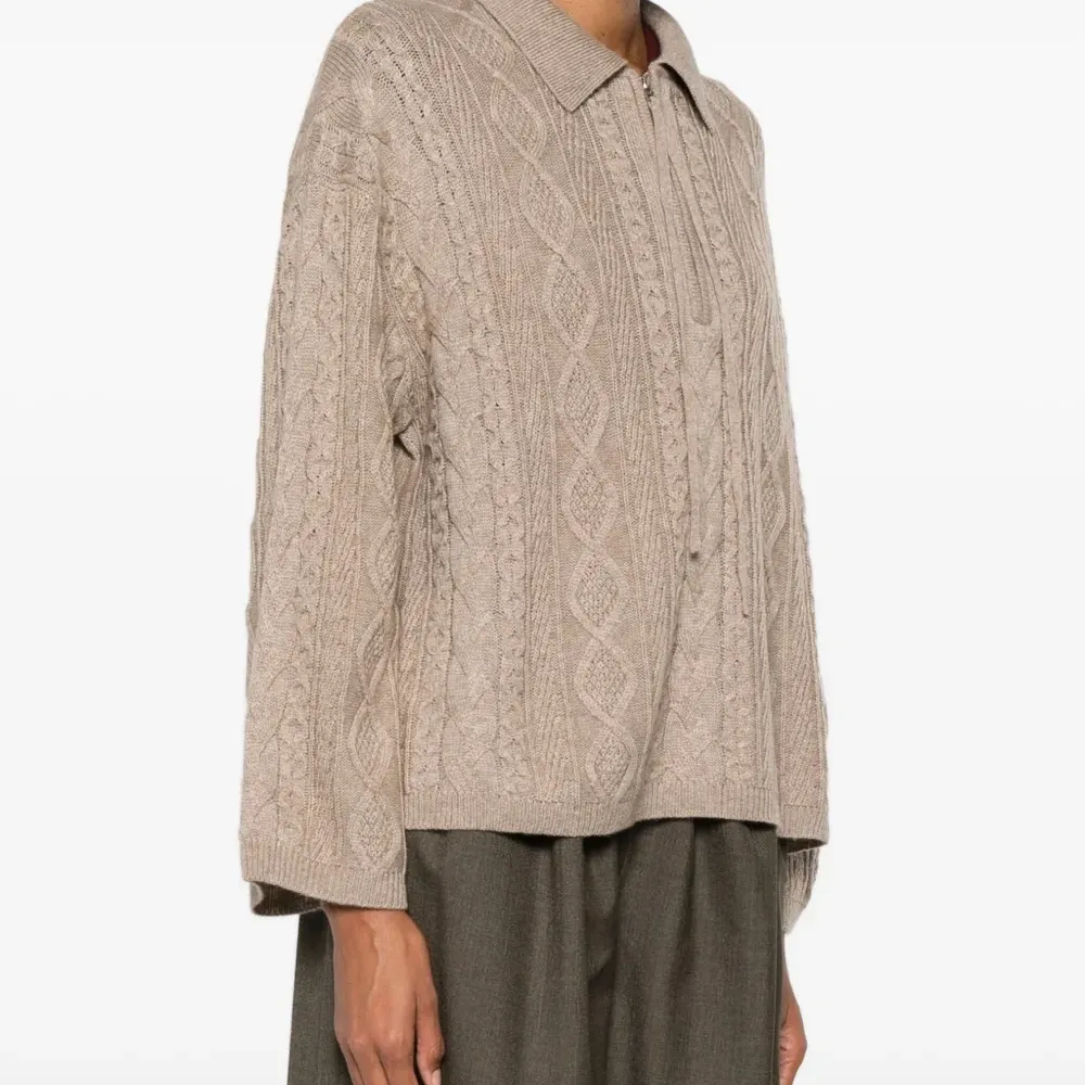 Кардиган на молнии с косами Кардиган на молнии с косами