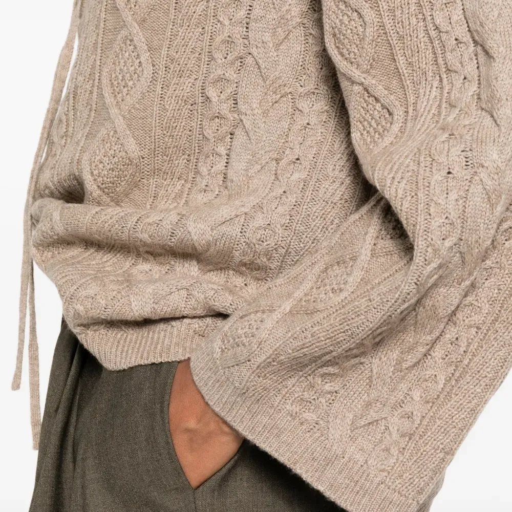 Кардиган на молнии с косами Кардиган на молнии с косами