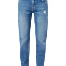 Джинсы бойфренды с прорезями