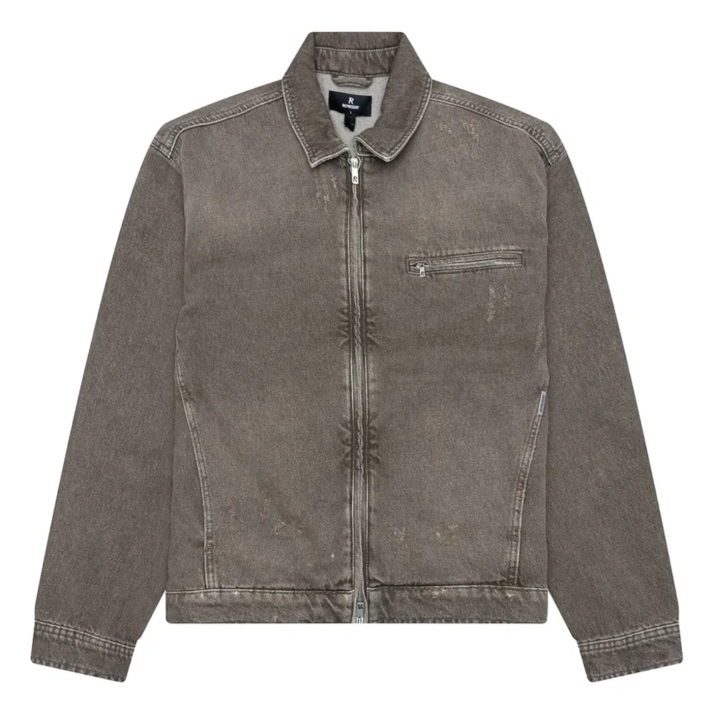 Джинсовая куртка с воротником