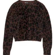 Кардиган с леопардовым узором