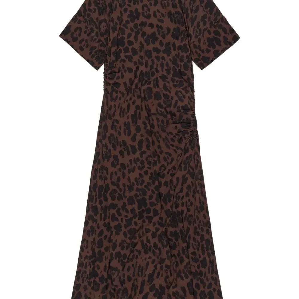 Платье макси с леопардовым принтом