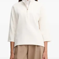 Блуза с вышивкой и молнией