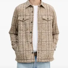 Рубашка-куртка в клетку на пуговицах
