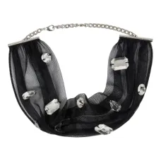 Чокер из тюля, украшенный кристаллами