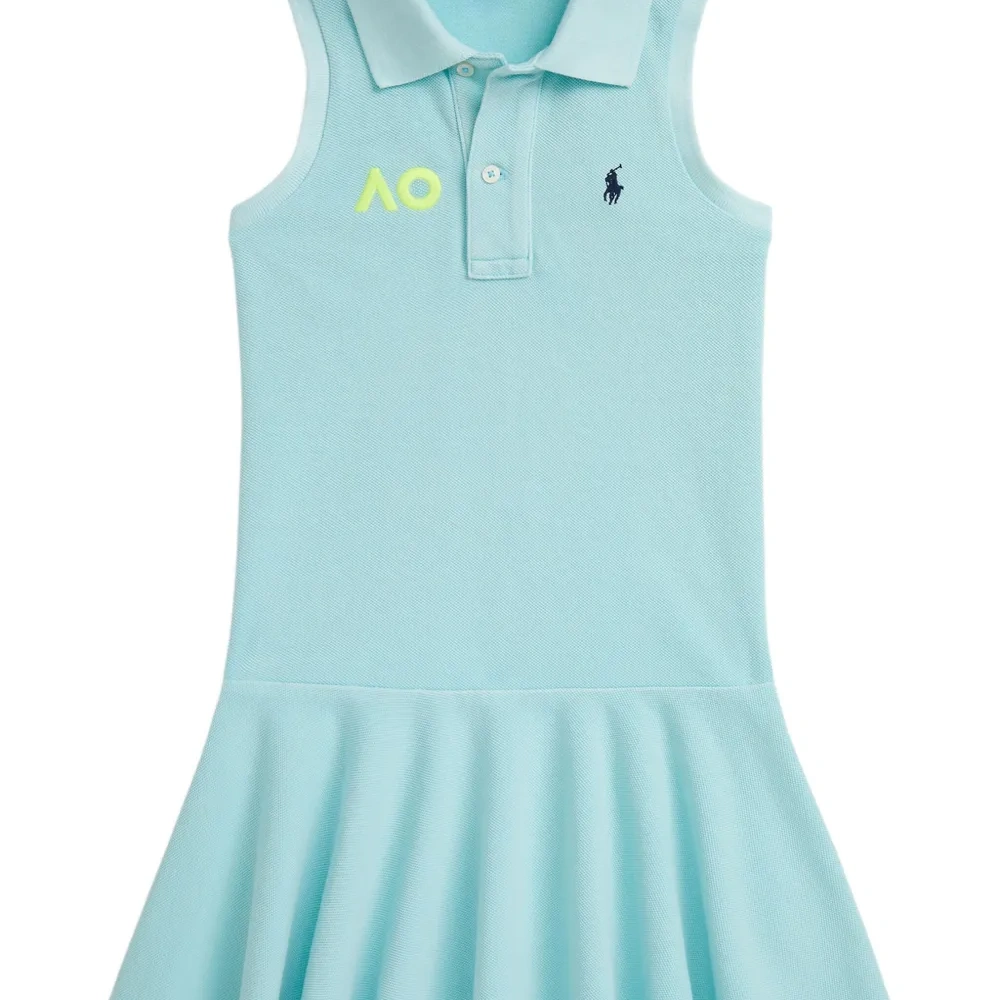 Платье мини с воротником поло