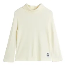 Топ с воротником-стойкой и нашивками