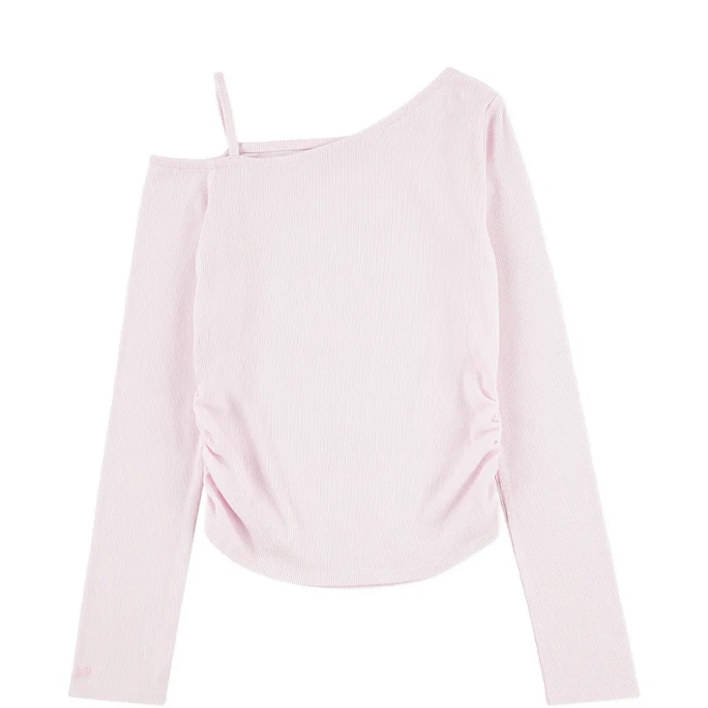 Топ на одно плечо с длинным рукавом