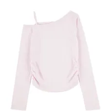 Топ на одно плечо с длинным рукавом