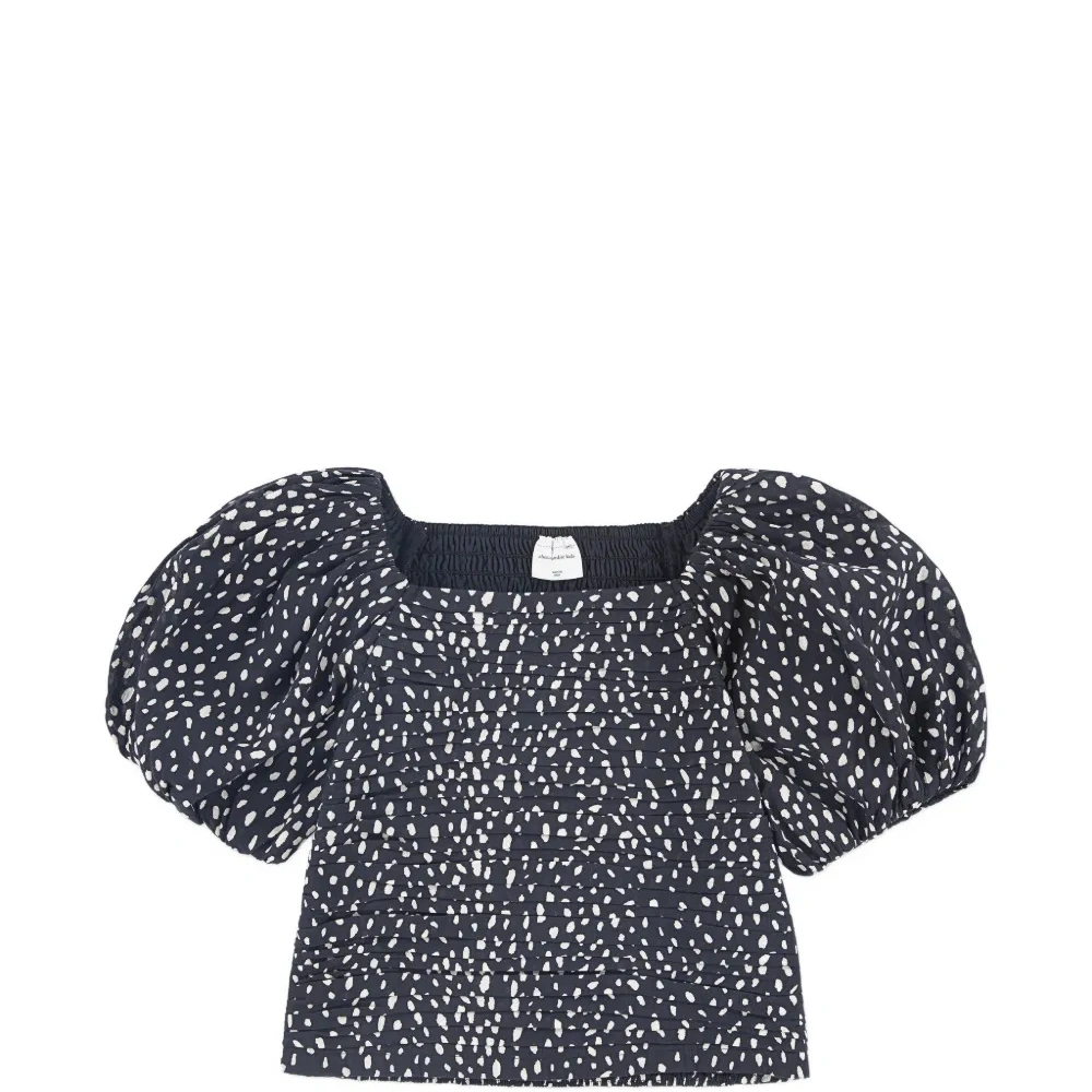 Блузка с рукавами-фонариками и эластичной отделкой