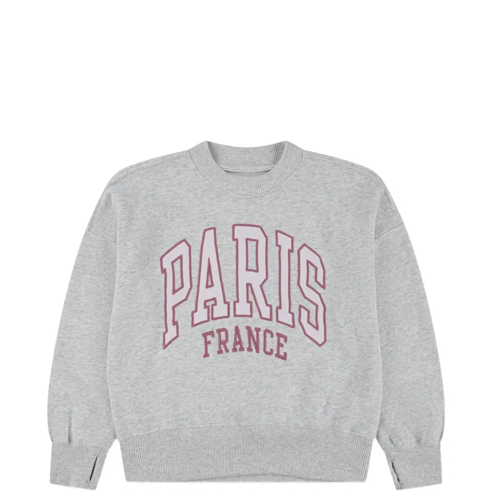 Свитшот с круглым вырезом и прорезями для больших пальцев