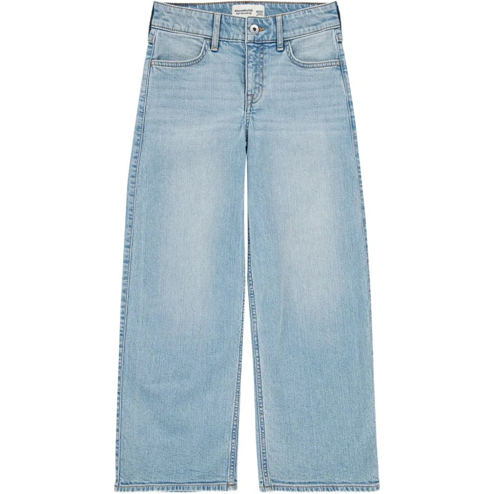 Джинсы с высокой талией и широкими штанинами