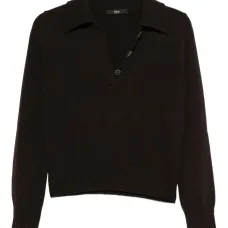 Свитер с воротником поло