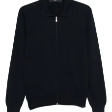 Вязаное изделие с воротником на молнии