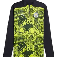 Футболка с молнией и графическим принтом Manchester City