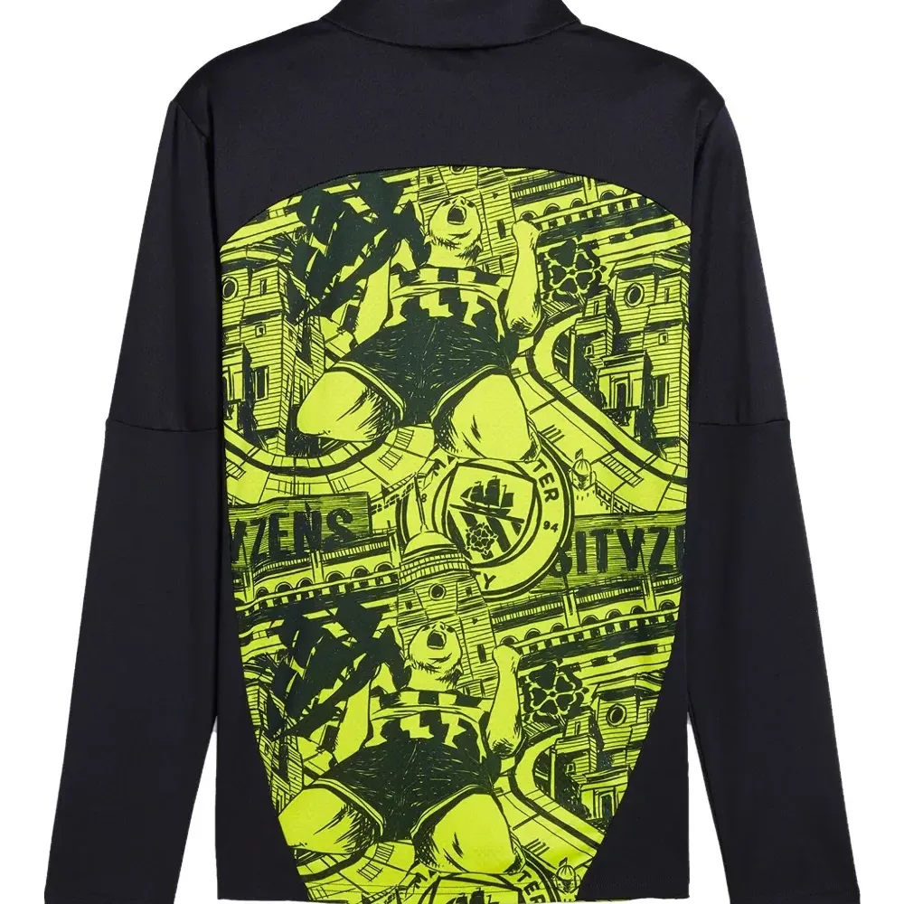 Футболка с молнией и графическим принтом Manchester City