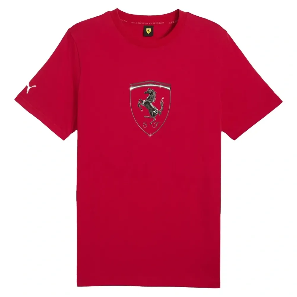 Футболка Ferrari из хлопка с графикой в виде щита