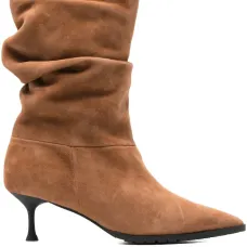 Полусапоги средней длины со сборками