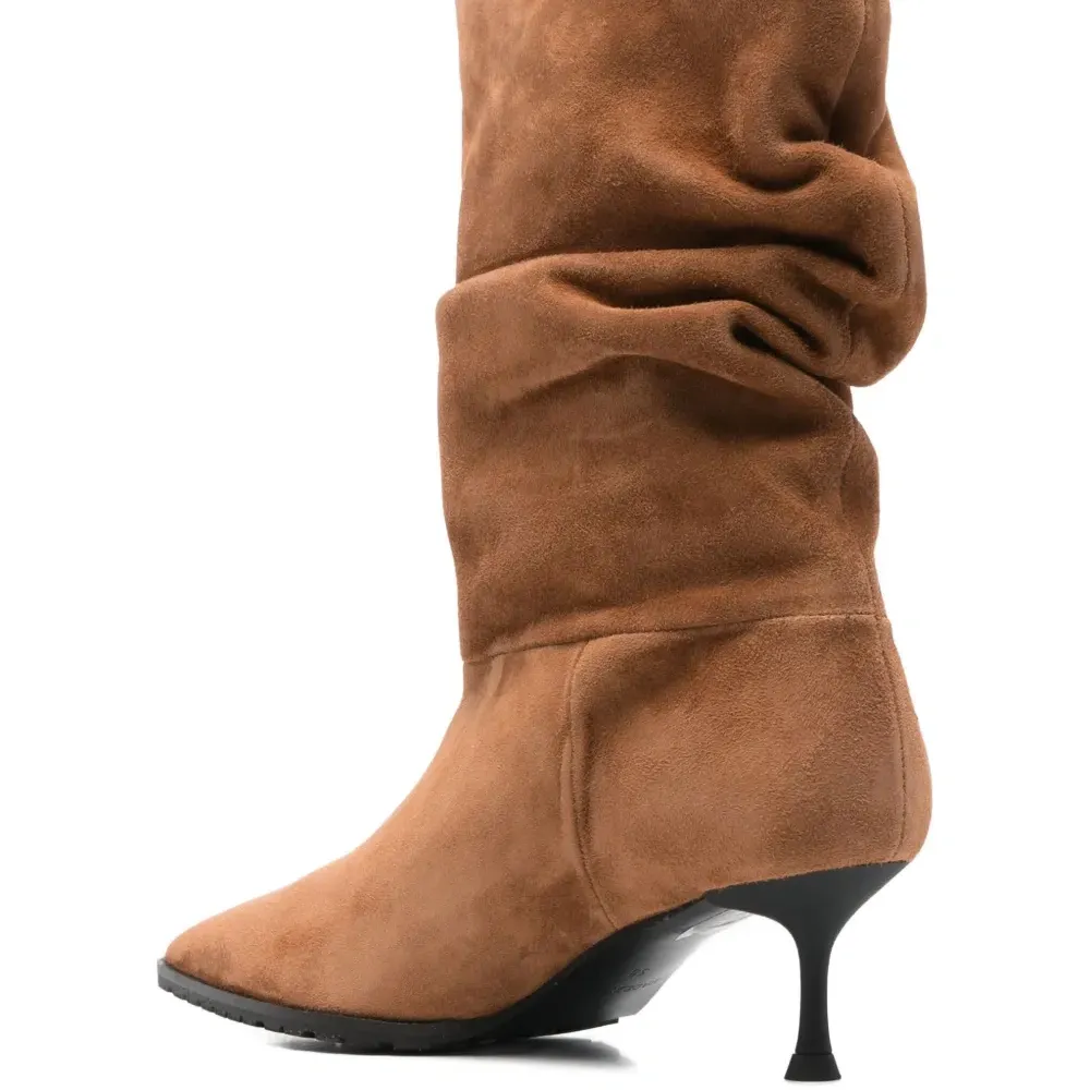 Полусапоги средней длины со сборками