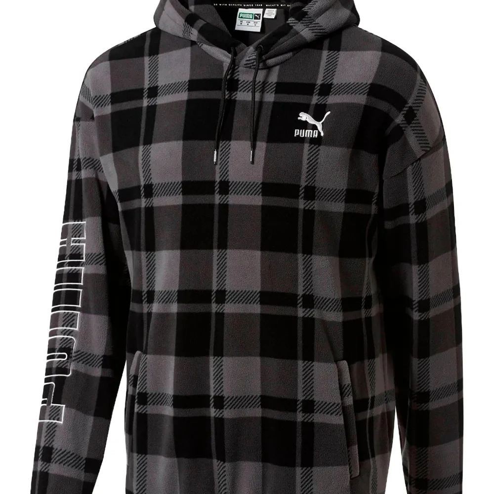 Худи с шнурком и клетчатым узором