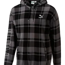 Худи с шнурком и клетчатым узором