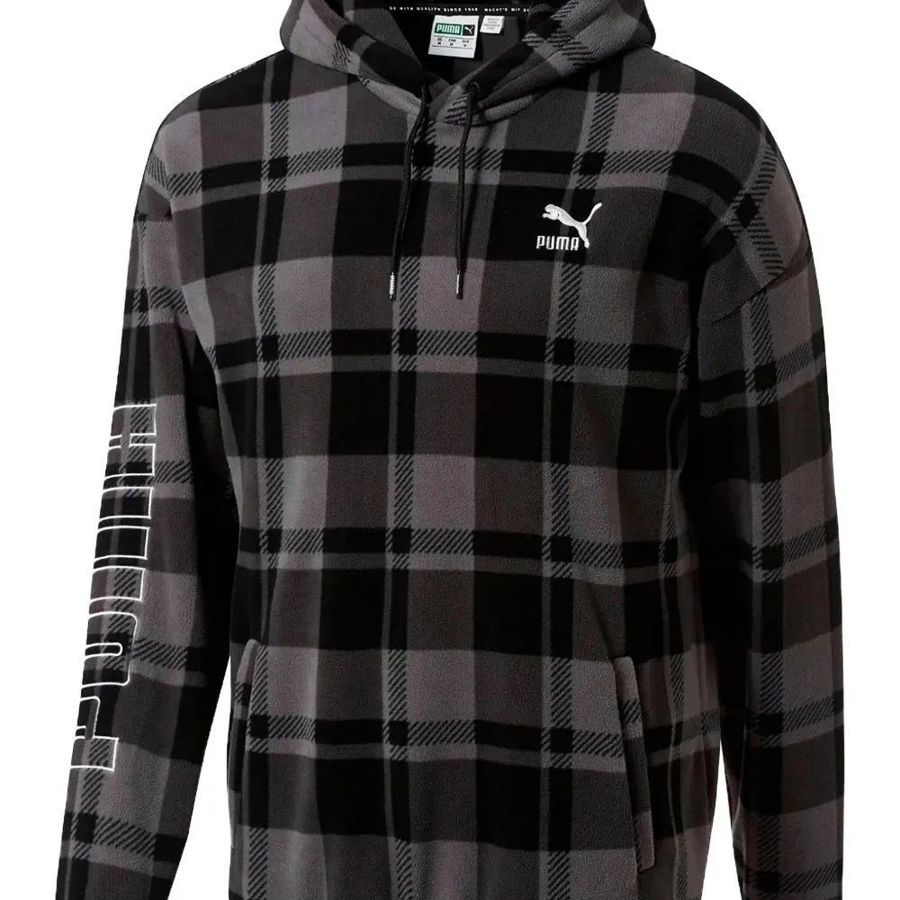 Худи с шнурком и клетчатым узором