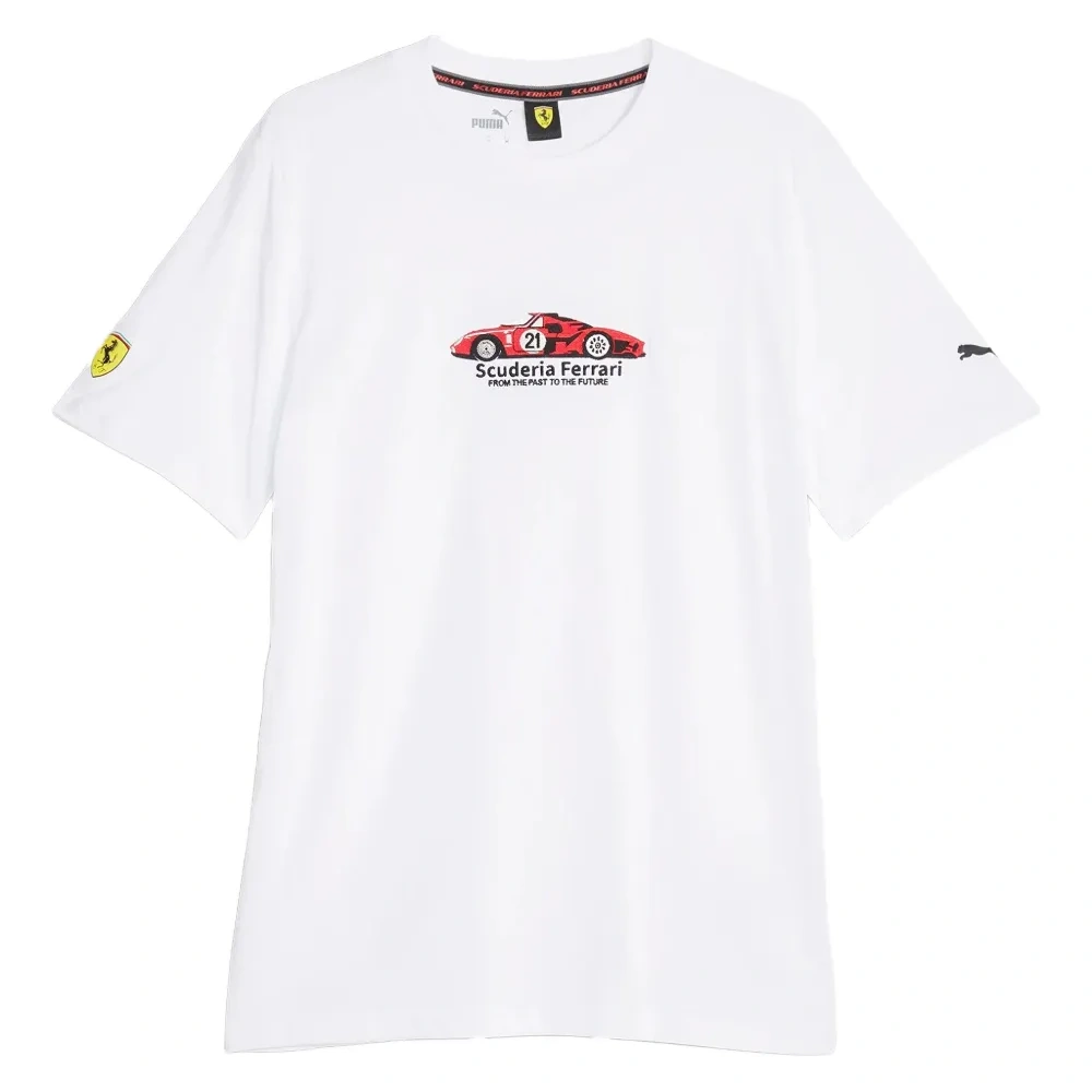 Футболка с вышивкой в виде автомобиля Ferrari