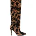 Сапоги до колена с анималистичным принтом