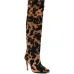 Сапоги до колена с анималистичным принтом