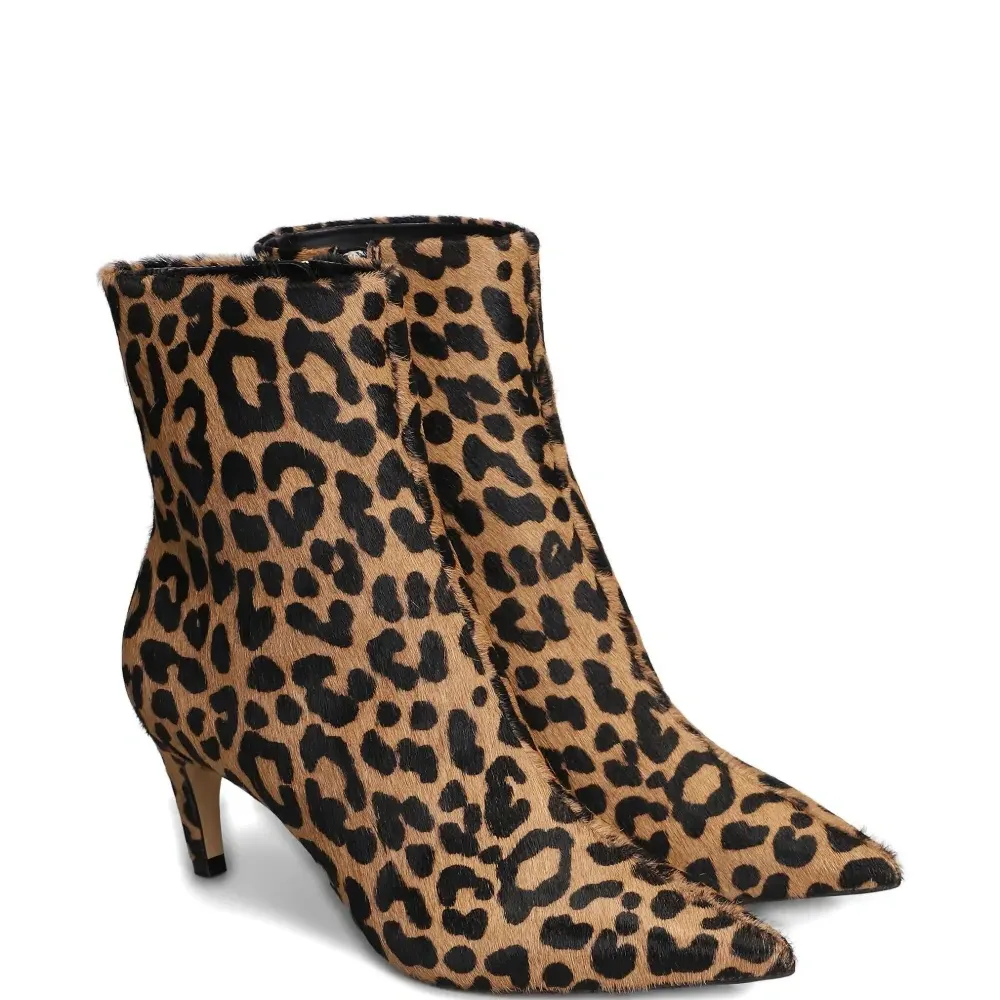 Ботинки на молнии с анималистичным принтом и каблуком 63 мм Ботинки на молнии с анималистичным принтом и каблуком 63 мм