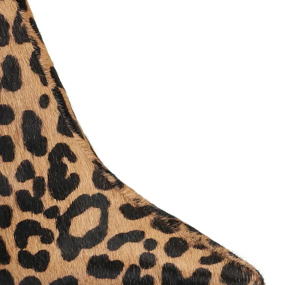 Ботинки на молнии с анималистичным принтом и каблуком 63 мм Ботинки на молнии с анималистичным принтом и каблуком 63 мм