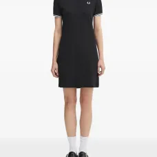 Платье мини с вышитым логотипом