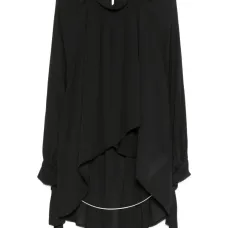 Асимметричная блузка с высоким воротником Асимметричная блузка с высоким воротником