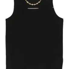 Атласный топ с V-образным вырезом