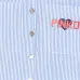 Рубашка в полоску с принтом логотипа