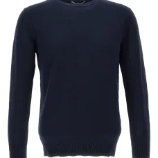 Хлопковый свитер с круглым вырезом