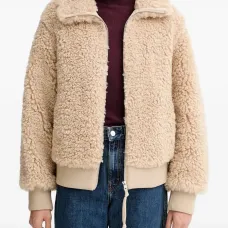 Куртка на молнии из искусственного овечьего меха Куртка на молнии из искусственного овечьего меха