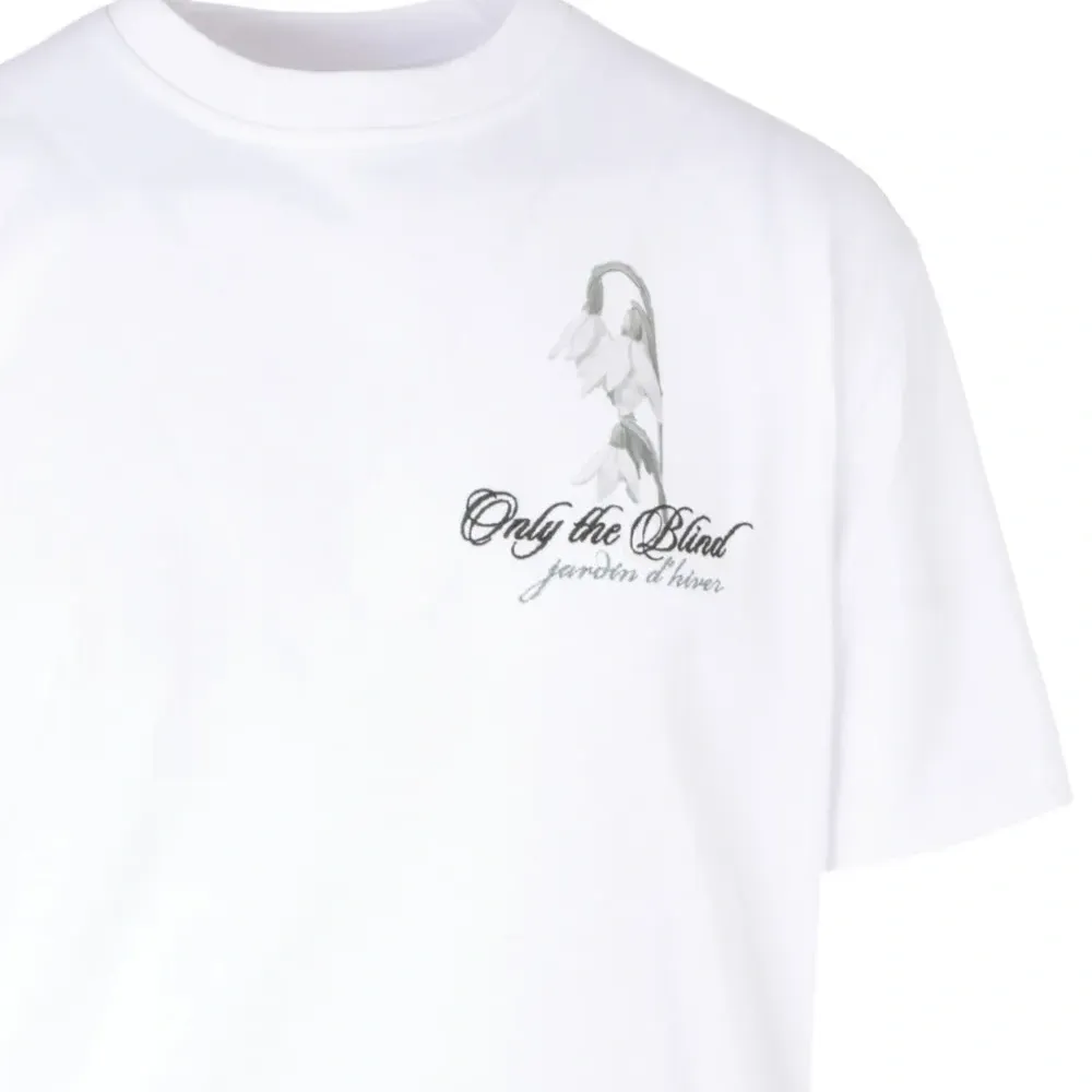 Футболка с узором "иней на цветах"