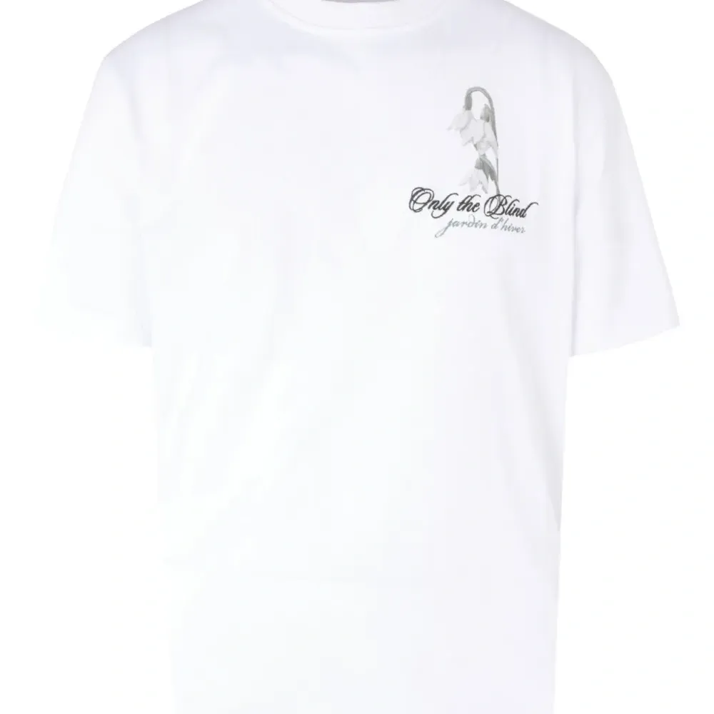 Футболка с узором "иней на цветах"