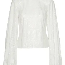 Топ с длинными рукавами и пайетками