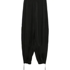 Брюки прямого кроя со складками