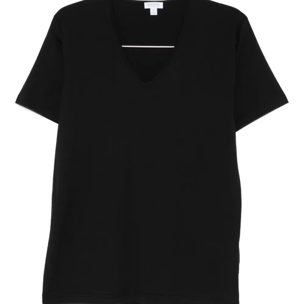 Футболка с короткими рукавами и V-образным вырезом