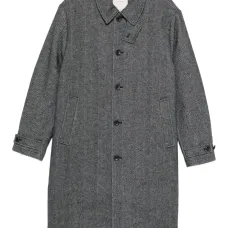 Однобортное пальто с ёлочным узором Однобортное пальто с ёлочным узором