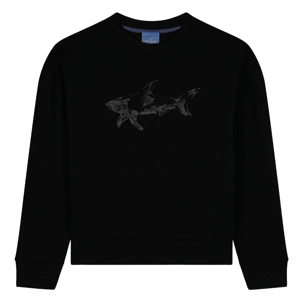 Хлопковый свитшот с принтом акулы
