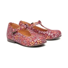 Балетки с цветочной аппликацией