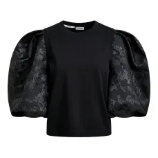 Топ Imortal с жаккардовыми рукавами