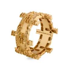 Кольцо с двойной шинкой и крестом Нотр-Дам