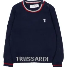 Свитер с круглым вырезом и логотипом