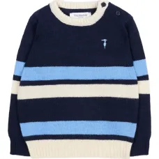 Полосатый вышитый джемпер